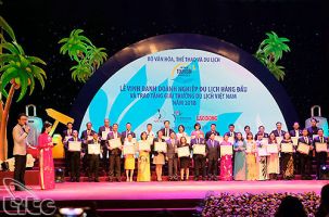Lễ vinh danh các doanh nghiệp du lịch hàng đầu Việt Nam năm 2018