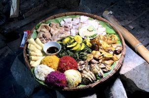 Khám phá ẩm thực mâm cỗ lá người Mường-Tân Sơn, Phú Thọ