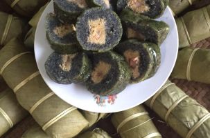 Độc đáo bánh chưng thảo dược dân tộc Mường huyện Yên Lập